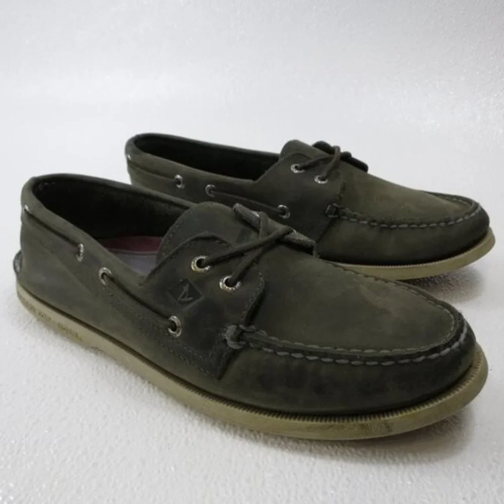 Sperry Top-Sider Nubuck Leather Deck Boat Shoes Mens Casual Footwear Sz 9.5 M